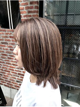 オーガニック アトリエ 大宮(organic+atelier) 髪質改善カラーハイライトグレージュ白髪染め30代40代50代