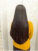 超ロング/美髪エアリーストレート/髪質改善/秋色ブラウン/つや感