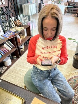 マイ ヘア デザイン 岡崎(MY hair design) 切りっぱなしボブ/ハイトーン/美髪/インナーカラー/20代30代