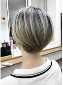 くびレイヤー グレーベージュ 白髪染め 白髪ぼかし 髪質改善