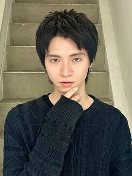 クロト(Clotho) スパイキーショート/ツイストスパイラル波巻きメンズウルフ