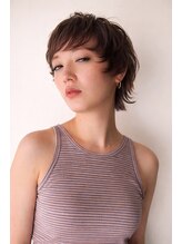 ケークリエイティブコード(K creative COrDE)&nbsp;透明感ショートマレット｜モノトーンカラー×ローライト