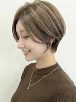 カバーヘア 上尾西口店(COVER HAIR)&nbsp;モカブラウン大人美人クールショートマッシュA10上尾30代40代