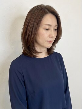 レセ 南柏店(Laissez) 大人女性の艶髪ミディアム/ベージュカラー【レセ南柏店】