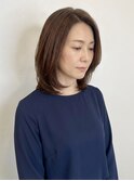 大人女性の艶髪ミディアム/ベージュカラー【レセ南柏店】