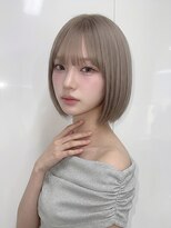 カバーヘア アカデミー 北浦和西口店(COVER HAIR ACADEMY)&nbsp;夏カラー切りっぱなしボブハイトーンカラー韓国風小顔p北浦和