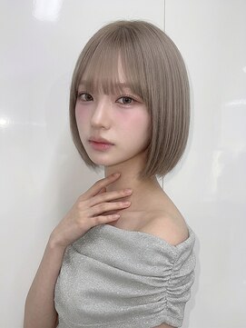 カバーヘア アカデミー 北浦和西口店(COVER HAIR ACADEMY) 夏カラー切りっぱなしボブハイトーンカラー韓国風小顔p北浦和