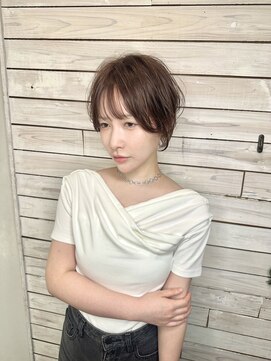 デコヘアー キートス(DECO HAIR kiitos) 大人可愛い丸みショートボブ×暖色ブラウン