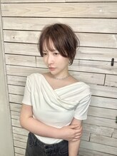 デコヘアー キートス(DECO HAIR kiitos) 大人可愛い丸みショートボブ×暖色ブラウン