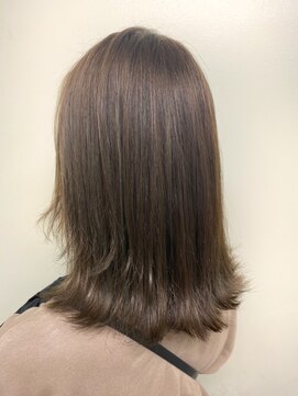 バブルス 本川越店(BUBBLES) 外ハネ×オレンジベージュ