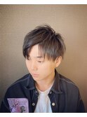 透け感アッシュのセクシーセンターパート