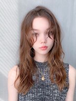 オースティン 門前仲町(AUSTIN)&nbsp;大人かわいい前髪セシルカットココアブラウンフリンジウェーブ