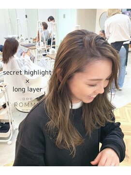 ロミー 本厚木(ROMMY.) おしゃれシークレットハイライト◎グレージュベージュ赤み消し