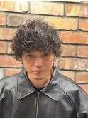 三浦大知風ウルフパーマスタイル　新橋　理容室　ヒロ銀座