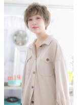 ミック ヘアアンドメイク アップ 駒込店(miq Hair&Make up) 個性的ホワイティグレージュ外国人風無造作束感ショートa1