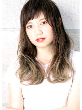 ラミ(L'ami) 『 プラチナグレージュ ＆ グラデーション 』 semi long ☆