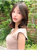 20代30代40代◎韓国ヘアー顔周りレイヤー青髪似合わせカットロブ