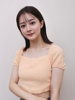 ヨファヘアー 岡本店(YOFA hair)&nbsp;シースルーバンググレージュカラー美髪小顔ハンサムミディ0706