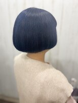 アトリエMAI 北千住 【ダブルカラー】ボブ×ネイビーブルー#ケアブリーチ#北千住