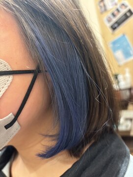 フレンズ 山鼻店(friend's) インナーカラーブルー