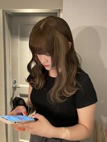 フルバングレッドブラウン似合わせカットカルマパーマ