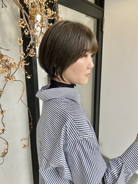 ディレクト(Direct) 《Direct》丸みショート×オリーブベージュ