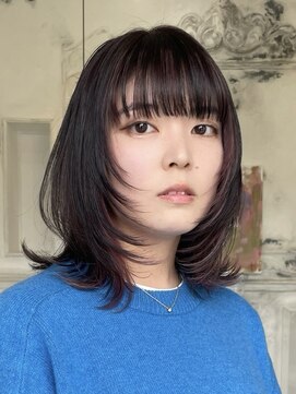 カムジーヘッドカミノウラ(COMEGHEAD KAMINOURA) ダブルカラーミルクティーベージュカラーブルーブラックブリーチ