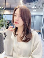 ファンナギンザ(FaNNa ginza) くびれヘア/韓国ヘア/ミディアム/前髪/小顔カット/透明感カラー