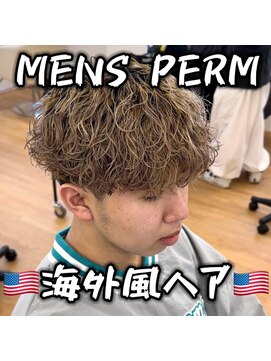 ビカム 名駅(become) 【外国人風ブリーチパーマ】メンズマッシュスパイラル名古屋
