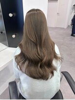 ノー バイ イオエ 西梅田(no. by ioe)&nbsp;ブリーチなしカラー/髪質改善/ミルクティーベージュ/小顔ヘア
