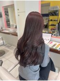 ブリーチ無しで叶う、カシスカラー♪
