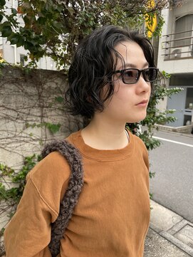 フェンヘアーアイス 中目黒(Fen.hair ici) 20代30代くせ毛風パーマニュアンスウェーブミニボブ
