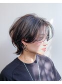 ショートウルフ/アッシュブラウン/ブリーチなし/豊橋/田原