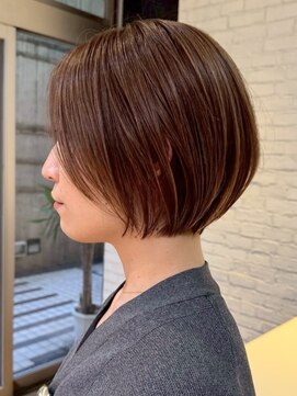 ソワネ 表参道(soigne) 表参道髪質改善カラーミディアムボブアッシュグレージュ50代60代