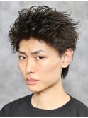 フェザーパーマツイストパーマスパイキーショートメンズパーマ