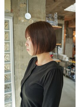 シゼン(SHIZEN) ナチュラルミニボブ×ブラウンベージュ