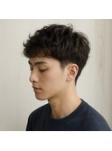 ツーブロックくせ毛風パーマ　20代 30代 40代 50代 60代　メンズ