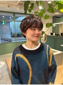 マッシュショート × ゆるパーマスタイル