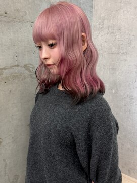 アロ 大阪梅田(alo) 【momoa】ピンク×エンドカラー《ブリーチ/大阪梅田》