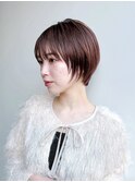 大人フレンチショートレイヤーショート丸み絶壁前髪K20260219