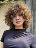 ハードパーマカーリーヘアスパイラルパーマミディアムパーマ