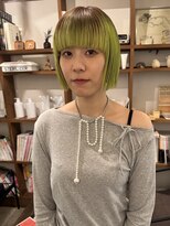 バローチェ 大阪 堀江(Barouche)&nbsp;【Barouche/中島綾子】　ラインボブ　ライムグリーン　堀江