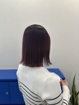 クララ オサエンドウリ(CLALA. Osaendori) 髪質改善カラー/ワインレッド/ボブ