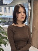 秋のチョコレートカラー×大人ボブ