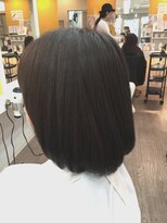 ヘアデザイン ラポール 茨木店(hair design Rapport)&nbsp;暗髪ダークグレージュカラー&大人かわいいワンカールロブ