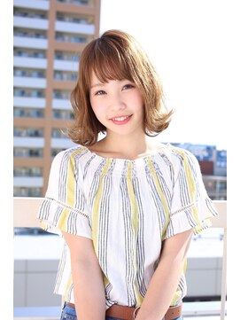 セピアージュ サンク(hair beauty clinic salon Sepiage cinq) デザインカラ-×切りっぱなしボブ×オン眉×ひし形シルエット