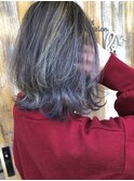 アッシュグレー☆外ハネレイヤーボブ☆Bambi 松平　愛