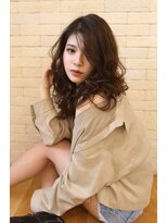 ヘアアンドメイク 心座(hair&make)&nbsp;チョコブラウンワンカールスタイル☆