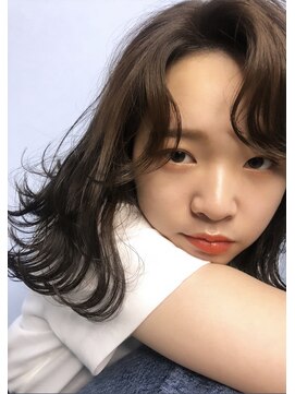 ムード マグ レーベル 南松本(MOOD Mag Label) 20代30代大人可愛いアッシュベージュくびれボブ耳掛け透明感