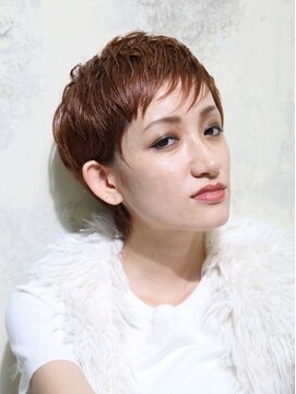 イム ヘアー デザイン(imu hair design) オレンジベージュ×ベリーショート